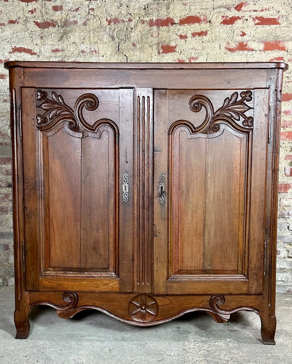 Louis XV Style High Buffet In Carved Wood Late XVIII Eme Period-photo-8
