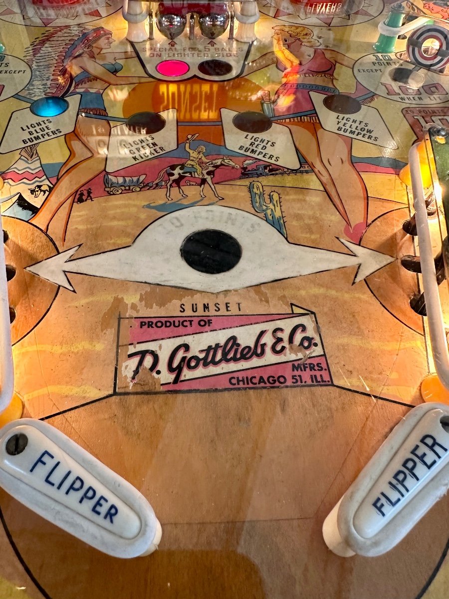 Pinball Machine Sunset Gottlieb's Chicago 1962-photo-4