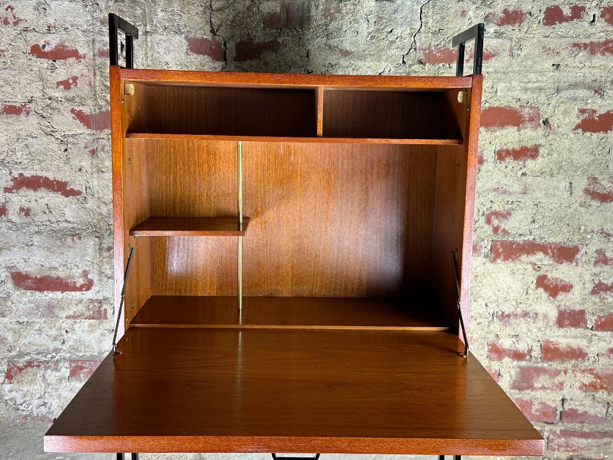 Bookcase Scandinavian Modular Storage Unit In Teak 1960-photo-4