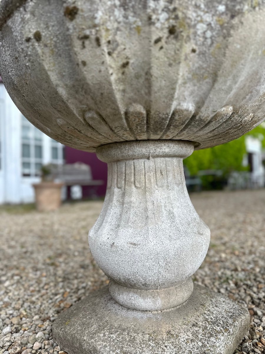 Vintage Cement Planter Basin 80's-photo-2