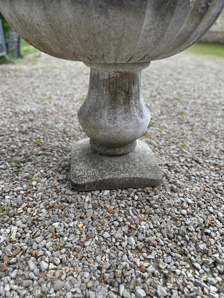 Vintage Cement Planter Basin 80's-photo-3