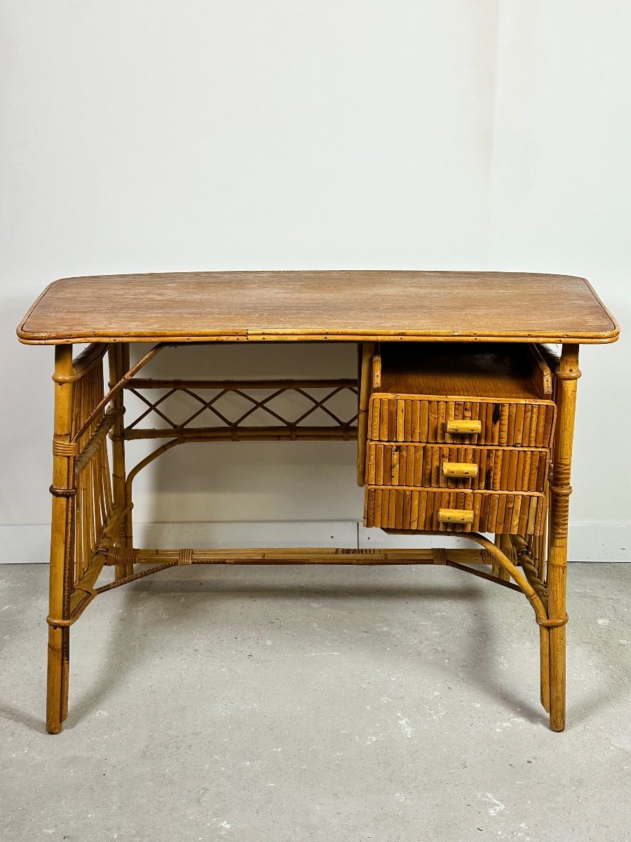 Vintage Rattan Desk 1960