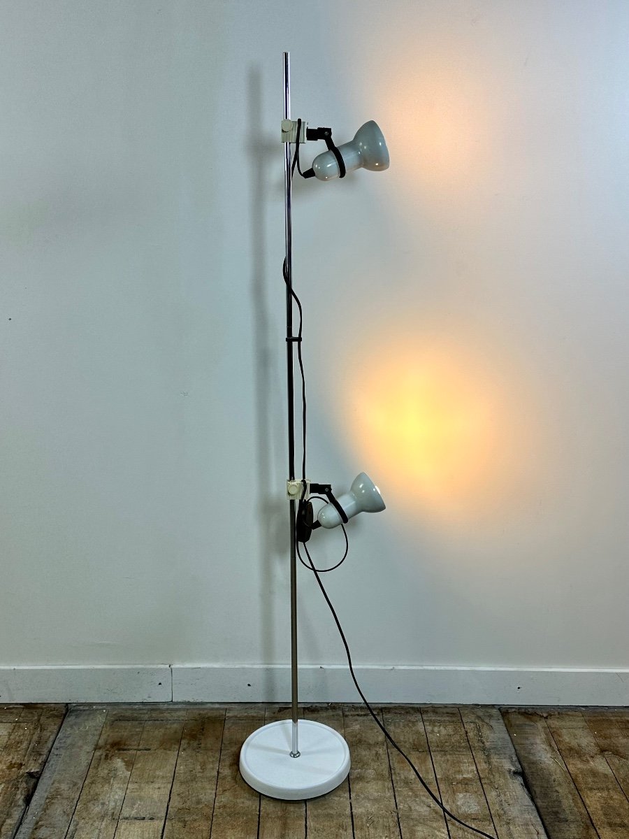 Lampadaire Amilux Vintage Blanc 70's-photo-7