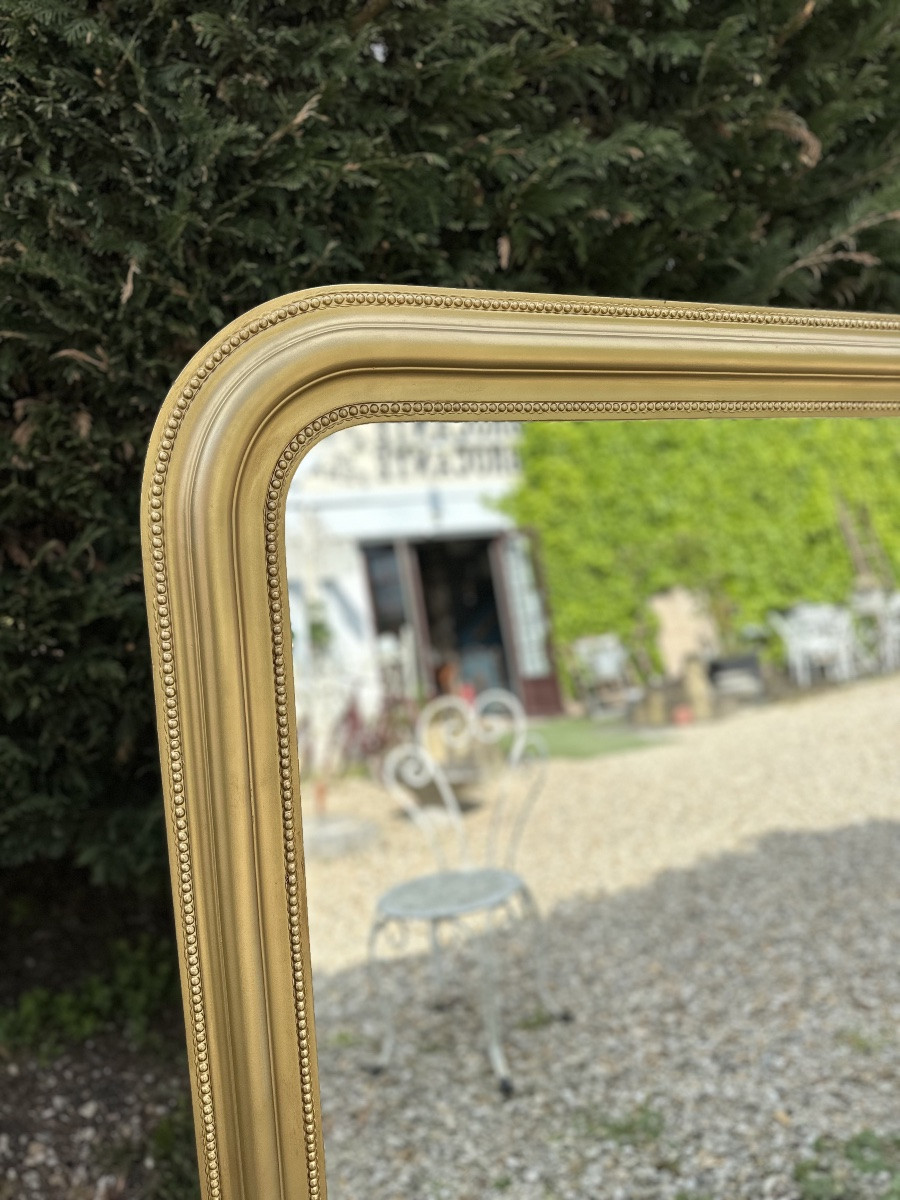 Miroir De Style Louis Philippe En Bois Doré 135x105cm-photo-1