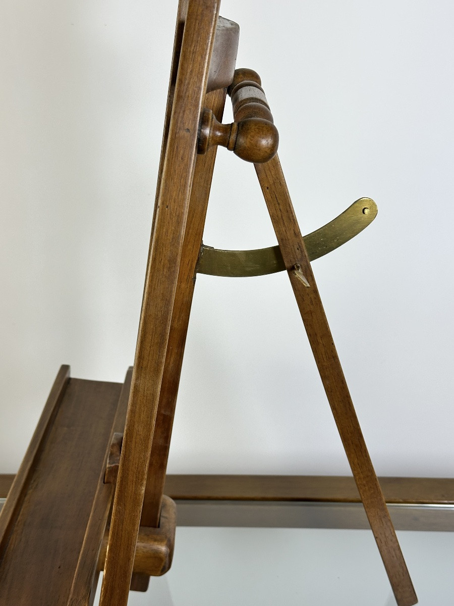 Walnut Easel With Swan Neck Decor-photo-4