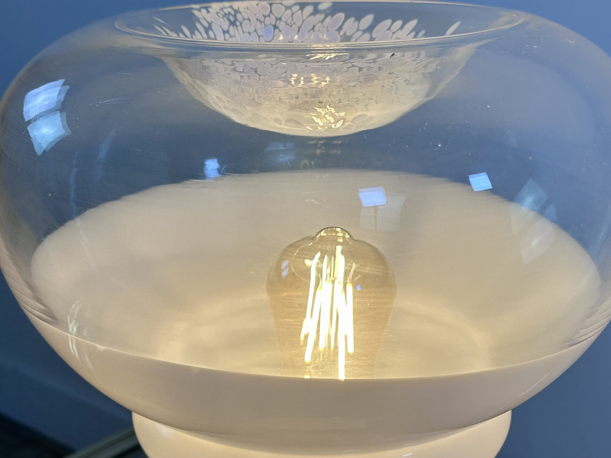 Italian Lamp By Carlo Nason For Mazzega In Blown Murano Glass 1970's-photo-4