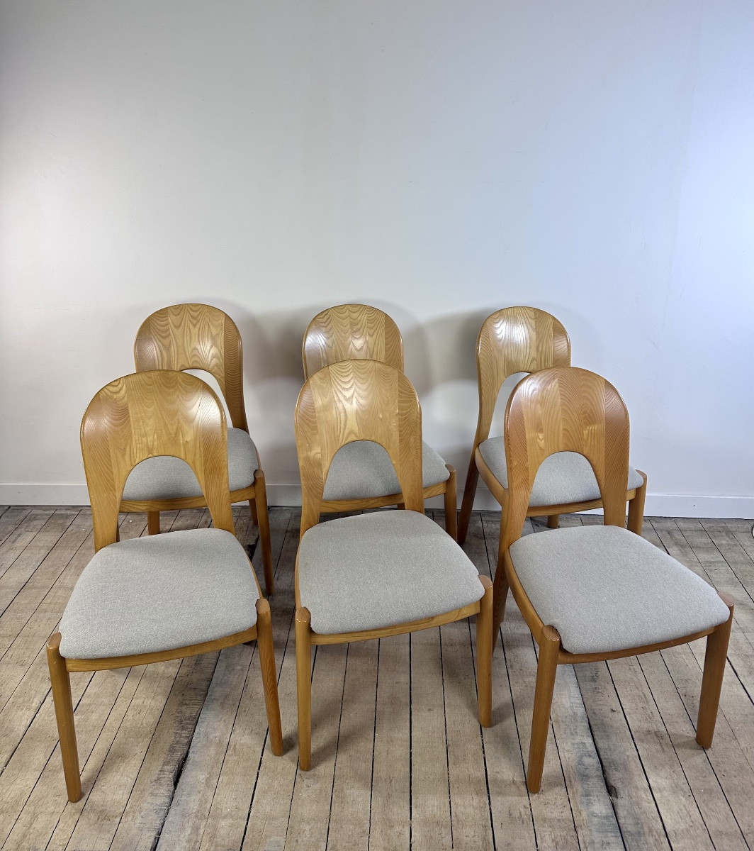 Chairs (series Of 6) Model Morten By Niels Koefoed Denmark 1970-photo-6
