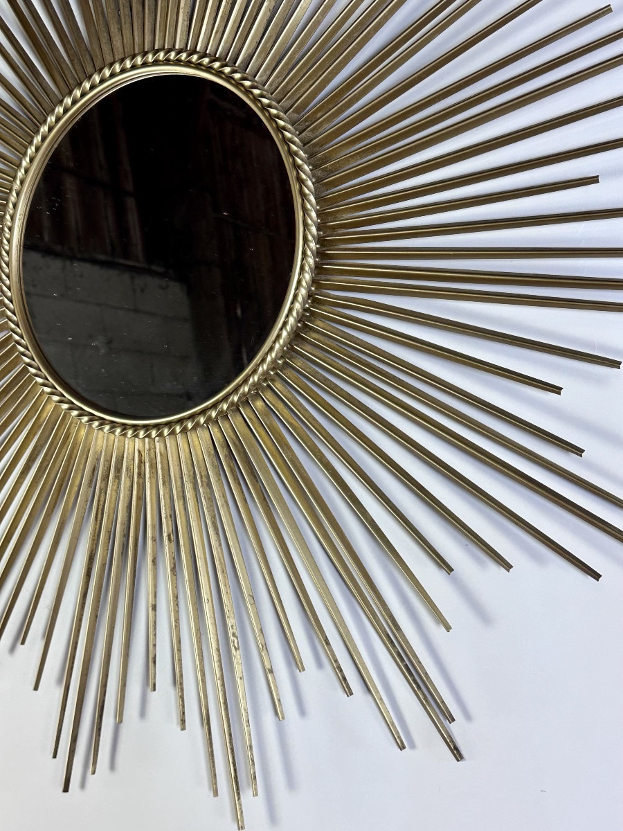 Miroir soleil Chaty Vallauris 1960 Diamètre 95 cm-photo-3