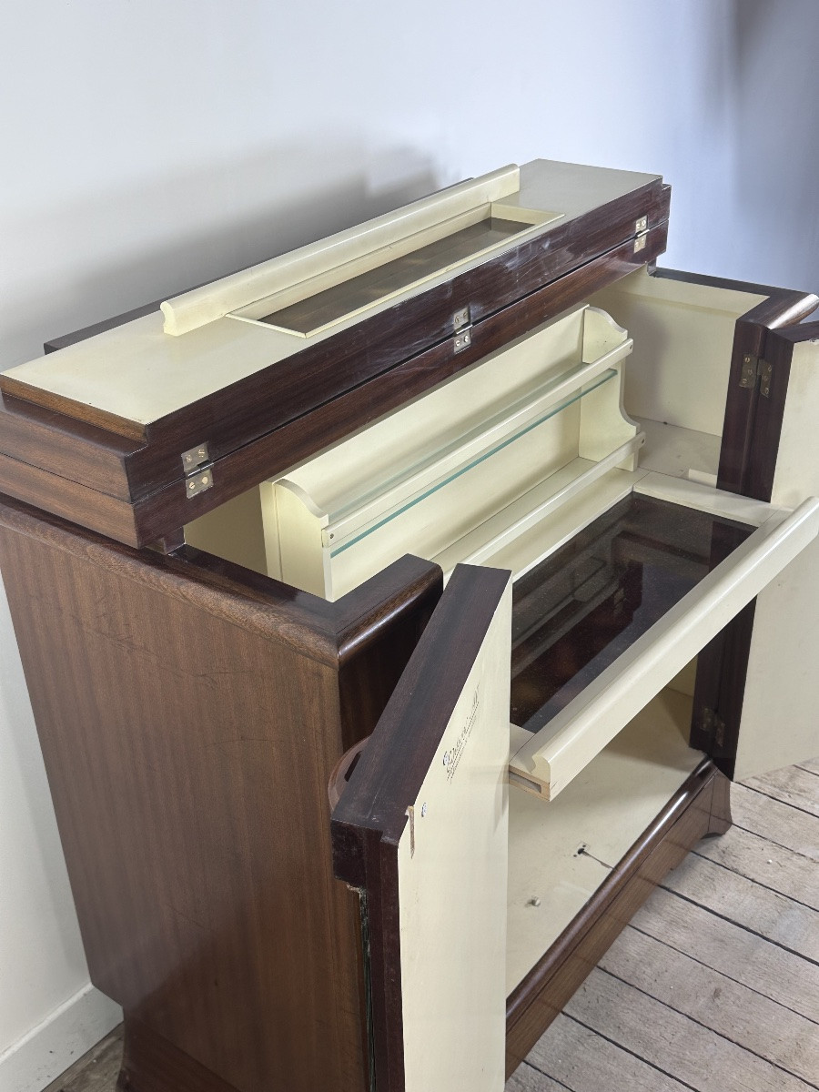 Art Deco Cocktail Bar In Mahogany Veneer 1930 Edition Av-photo-4