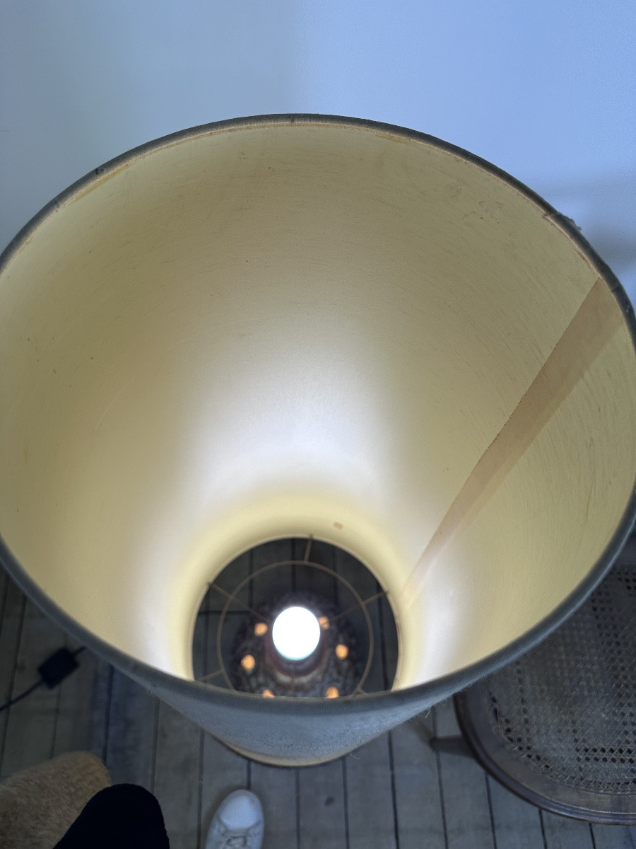 Lampe en céramique allemande vernissée vintage 70'S-photo-1