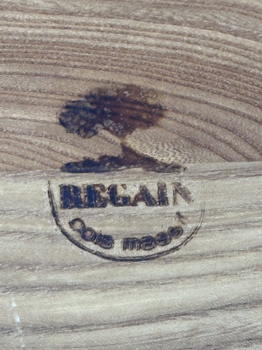 Chevets / bouts de canapé (la paire) Maison REGAIN en orme massif 1980'S-photo-3