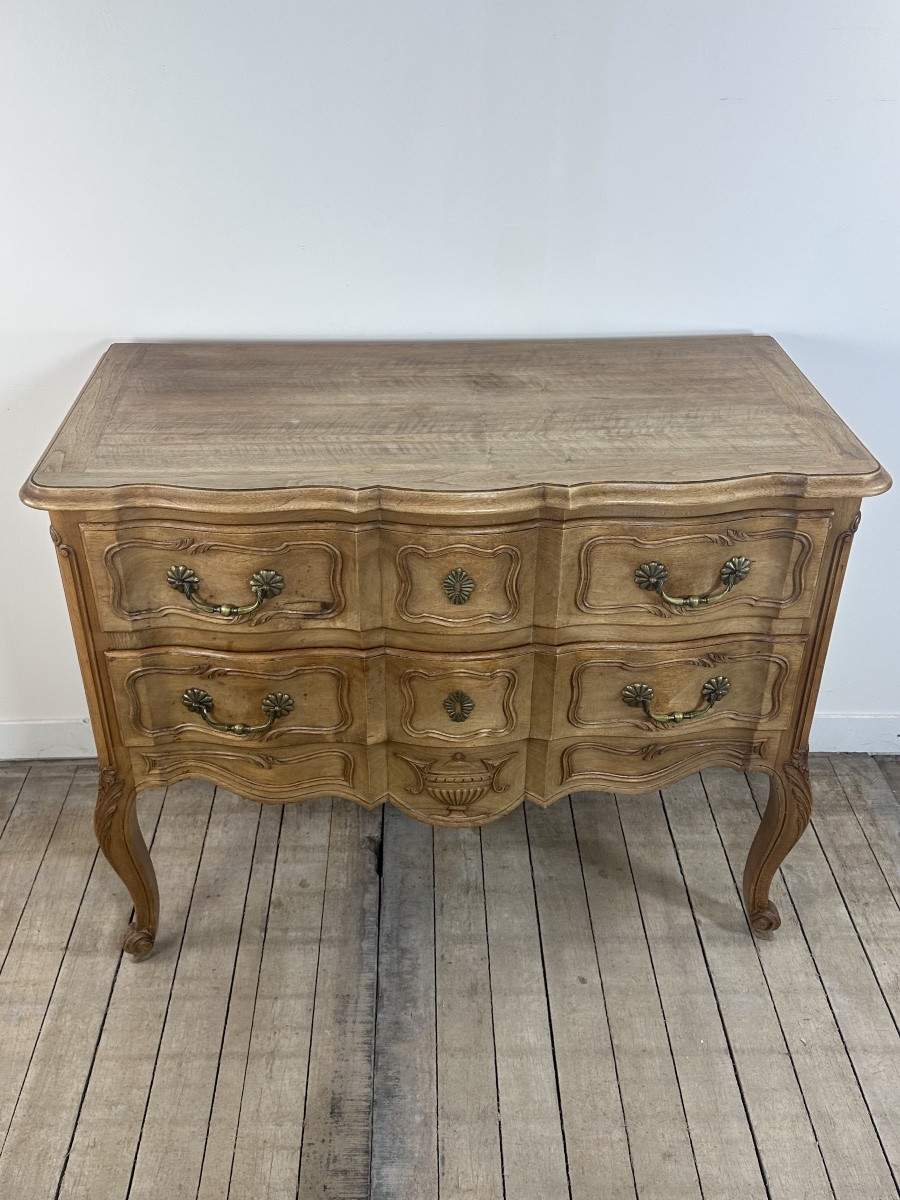 Commode de style Louis XV en bois sculpté-photo-8