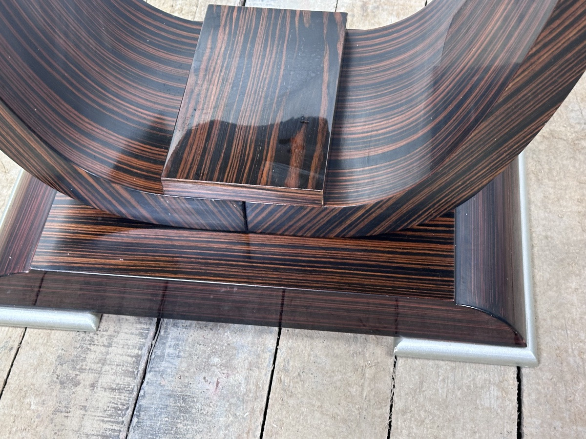 Table guéridon époque Art Déco en Ebène de Macassar 1930-photo-2