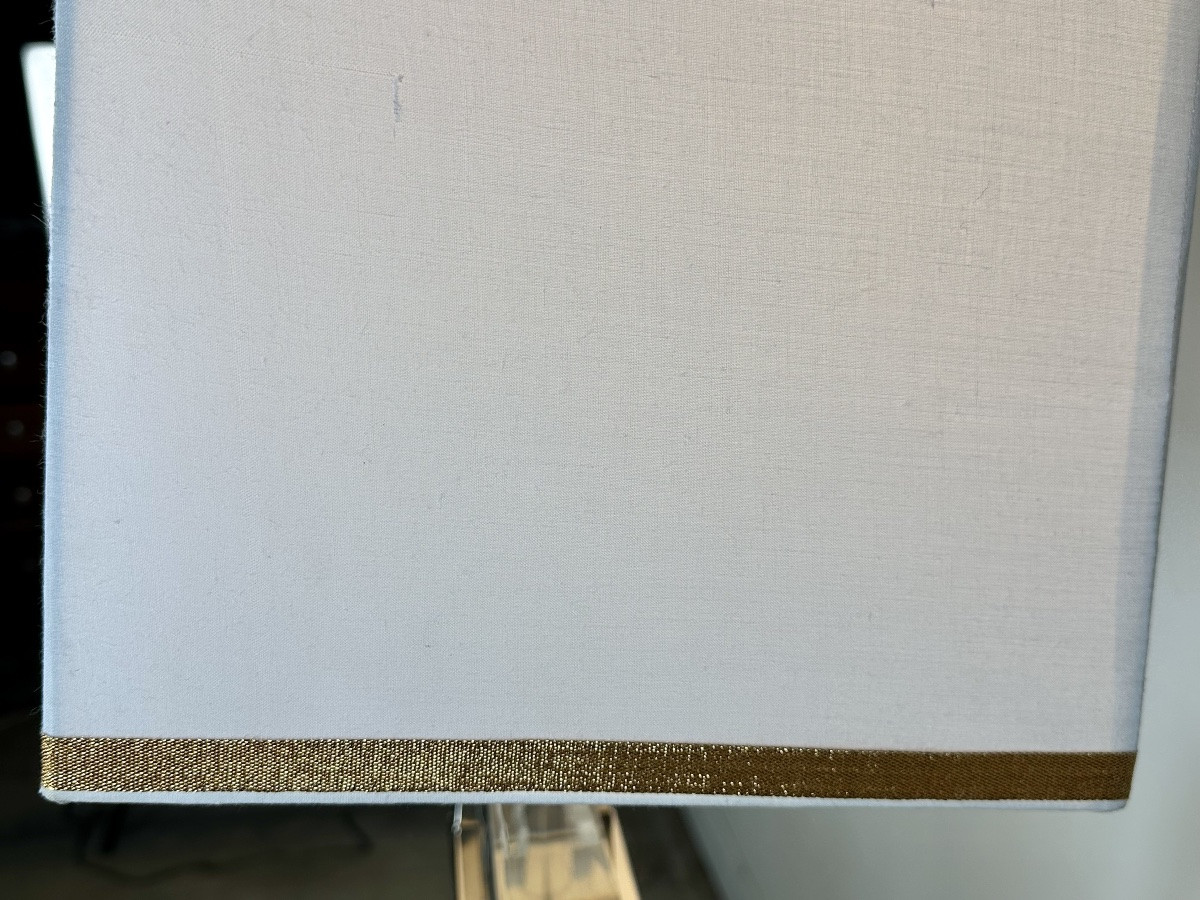 Lampe style Art déco en alu chromé et altuglass années 2000-photo-2