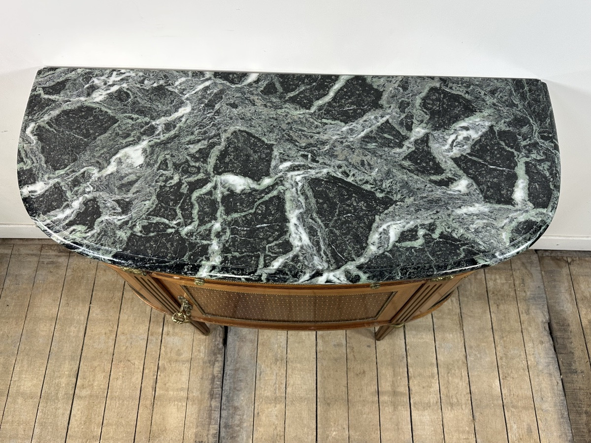 Commode demi lune de style Louis XVI-photo-4