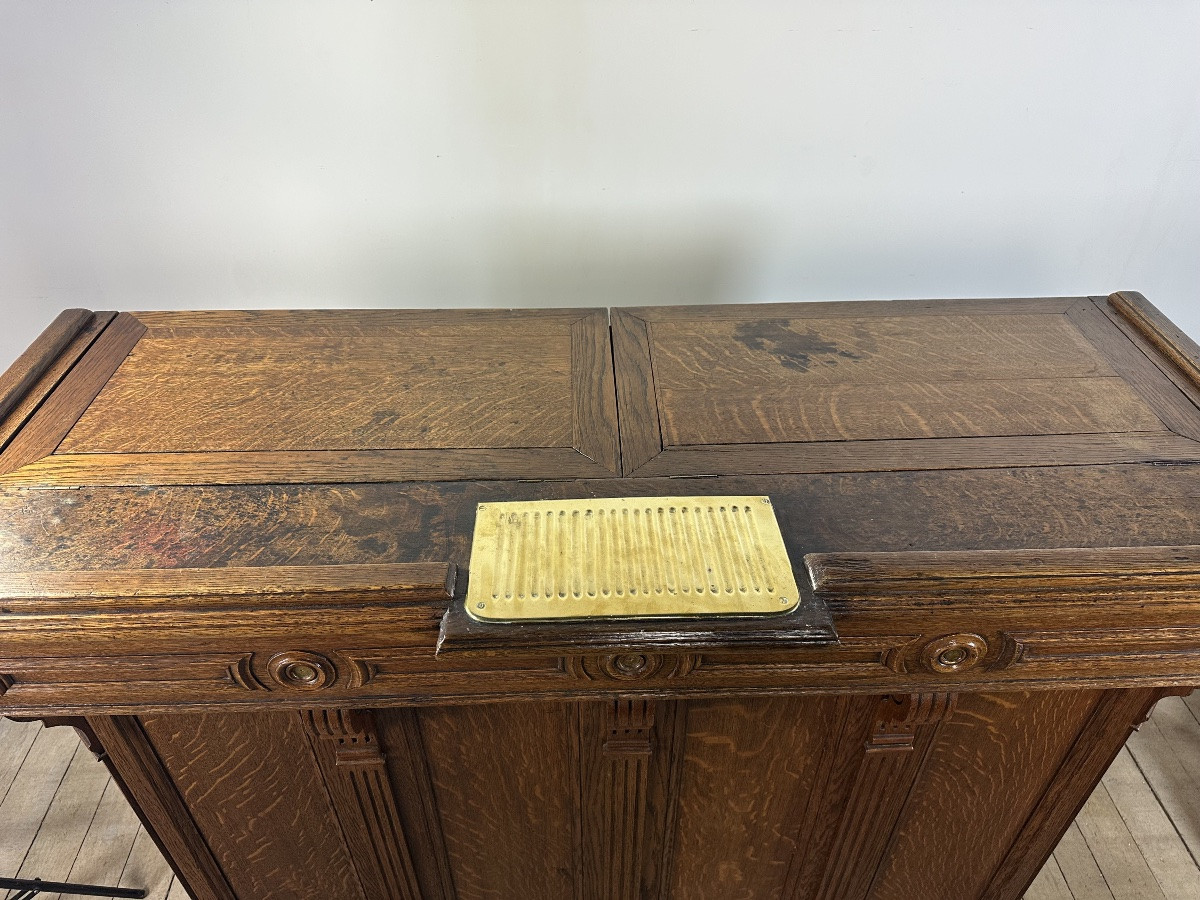 Late 19th Century Solid Oak Reception Bar-photo-6