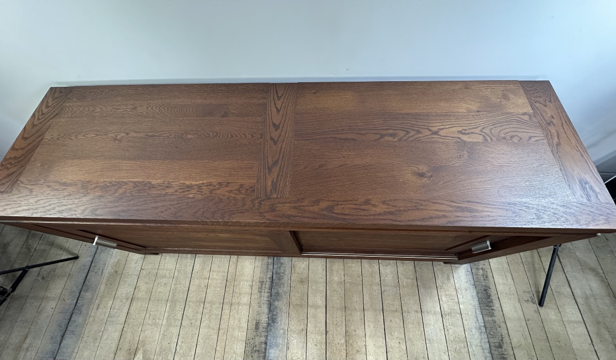 Brutalist Sideboard In Solid Oak, 1990s-photo-3