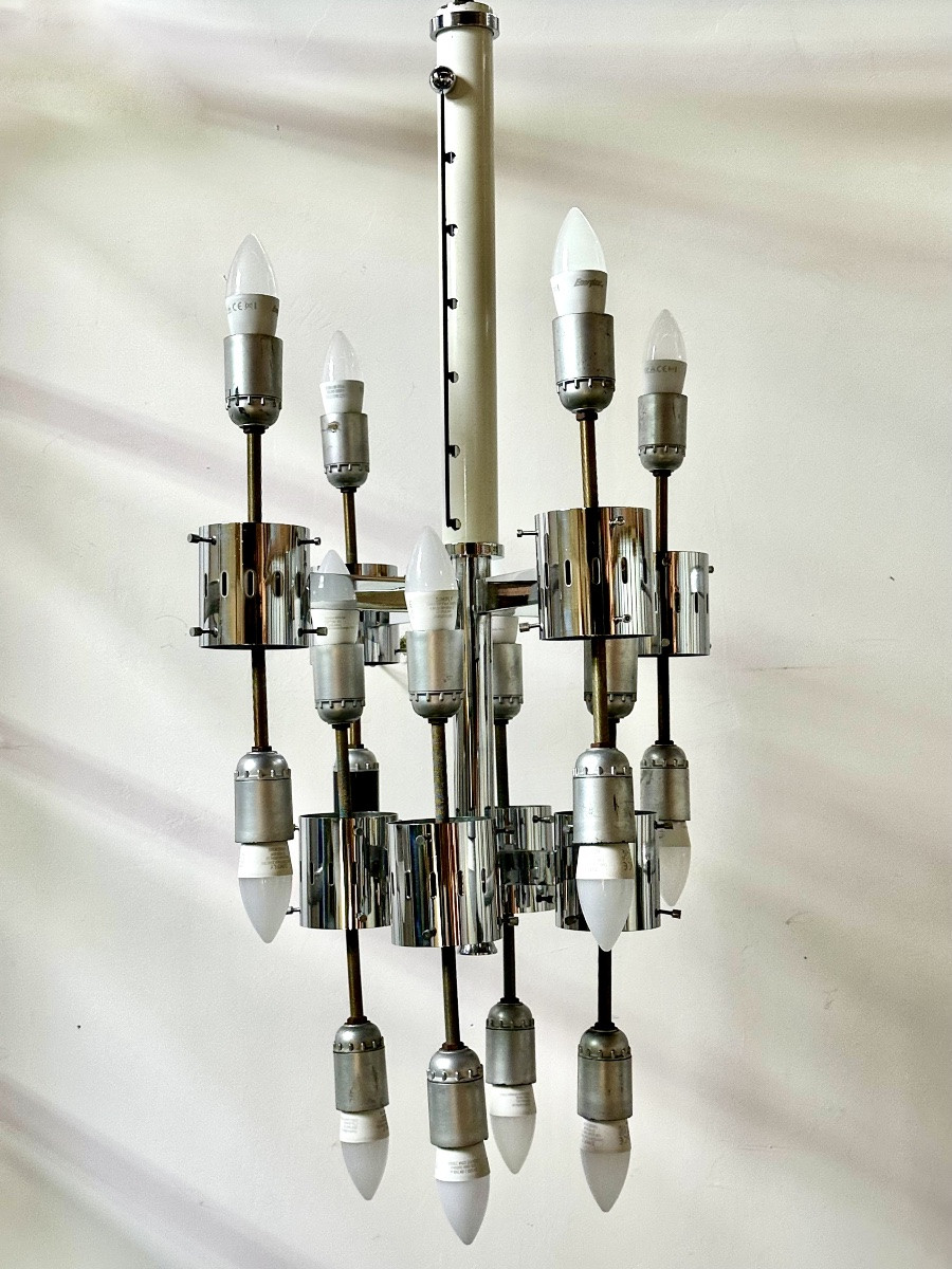 Italian Chandelier 1970 By Aldo Nason For Mazzega-photo-2