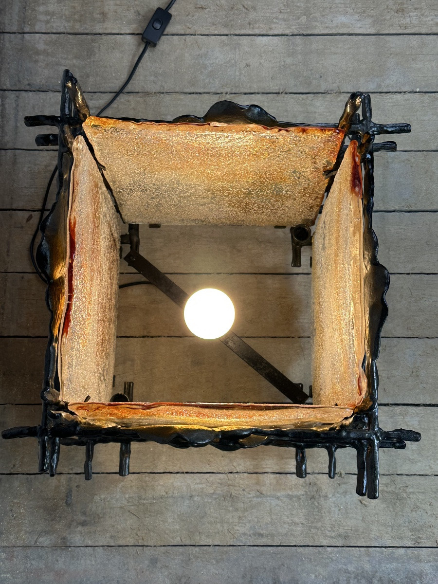 Brutalist Lamp 1960 By Tom Ahlström And Hans Ehrich-photo-2