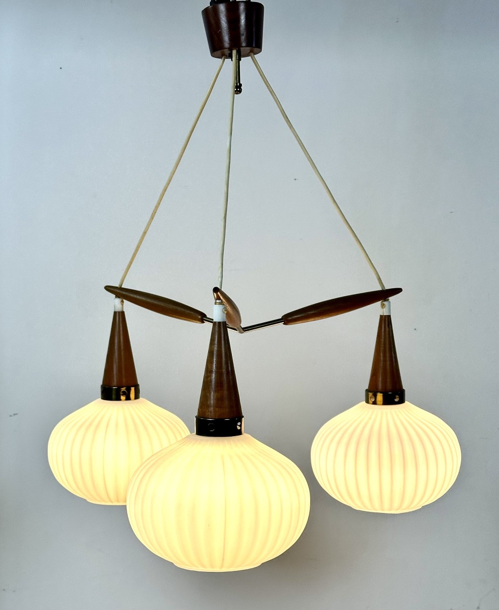 Scandinavian Chandelier Louis Kalff Vintage 1960