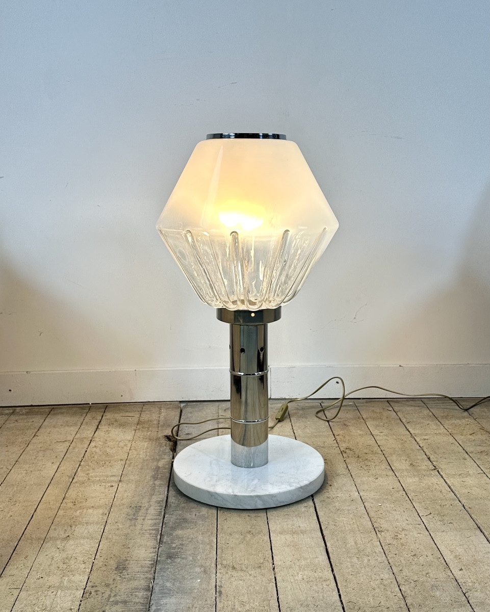 Lampe Diamant en verre murano Italie 1970'S