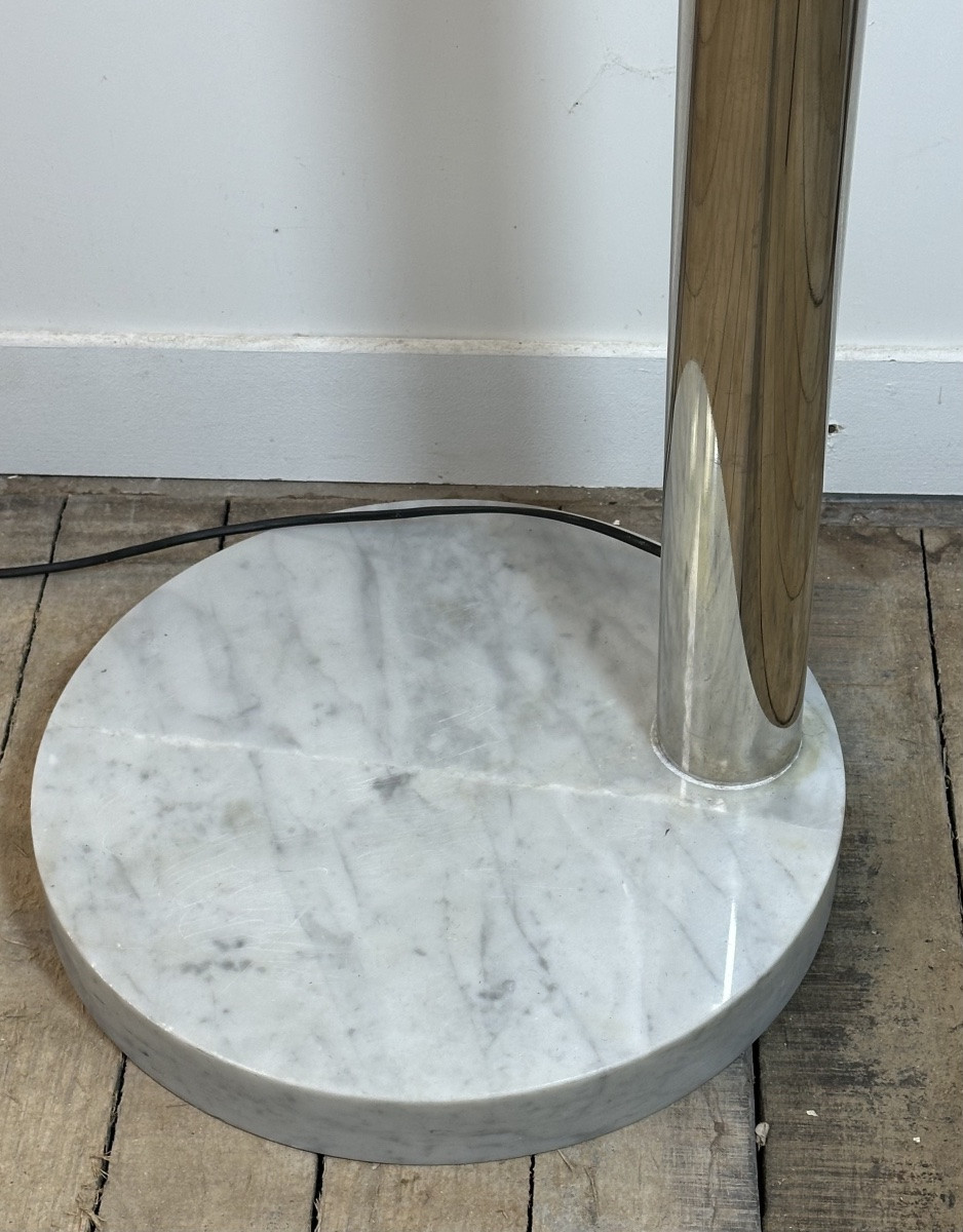 Lampadaire Arc italien 6 lumières en laiton doré 1970'S-photo-2