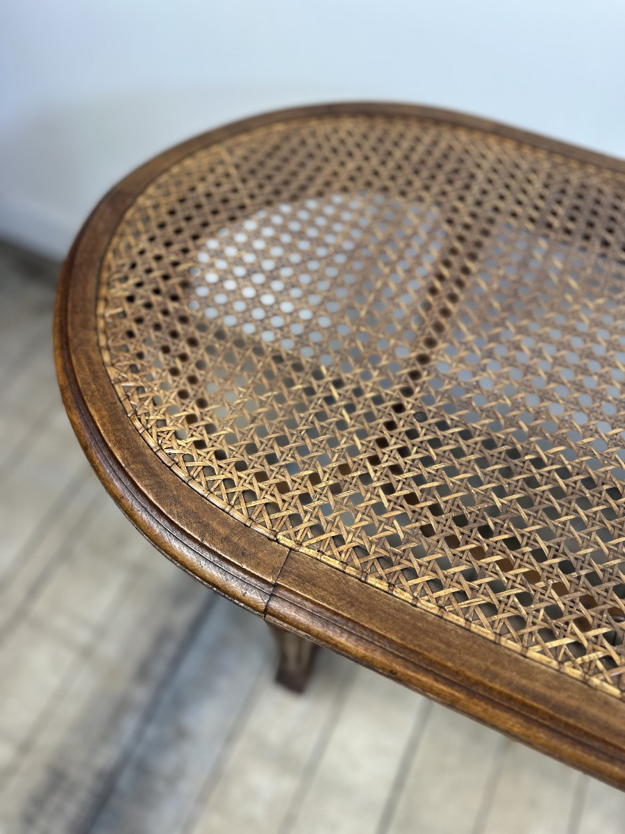 Banquette de piano de style Louis XVI en noyer-photo-3