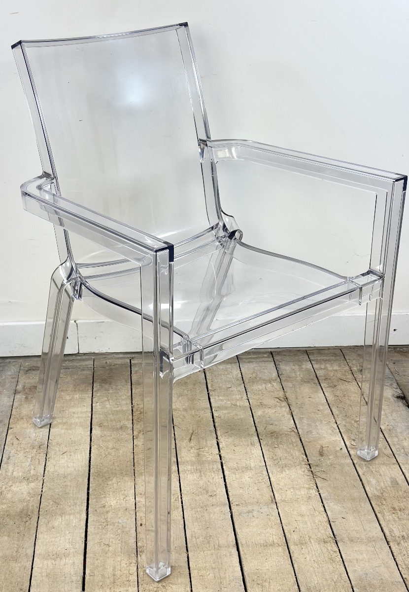 Armchairs (set Of 4) Driade Italian Vintage 80's-photo-2