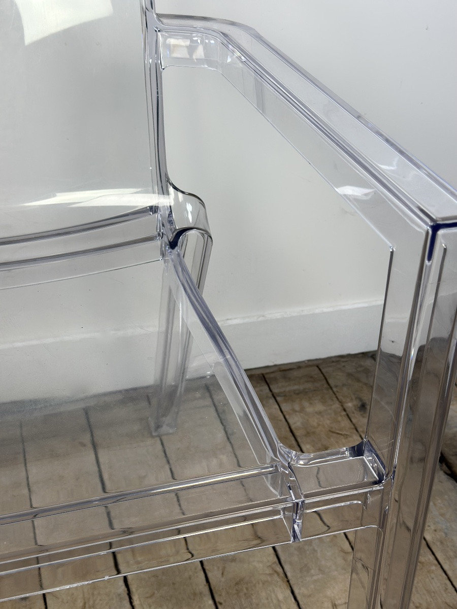 Armchairs (set Of 4) Driade Italian Vintage 80's-photo-4