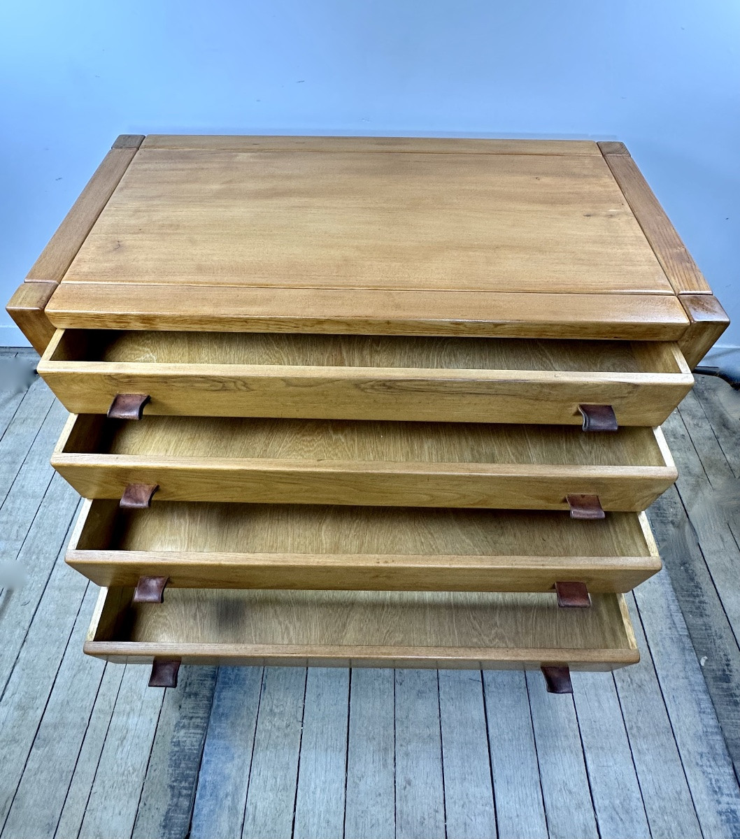 Commode en orme massif Maison REGAIN 1970-photo-2