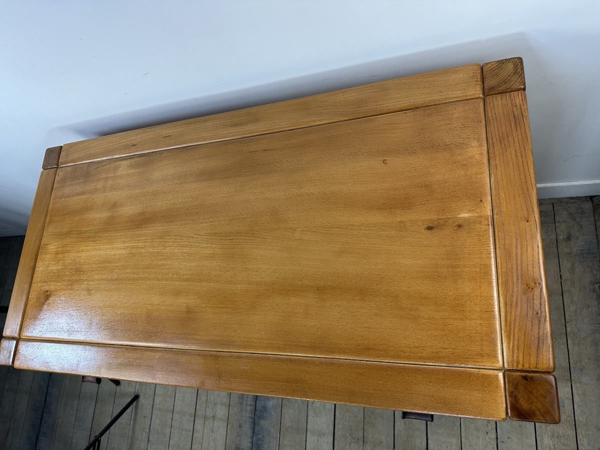 Commode en orme massif Maison REGAIN 1970-photo-1