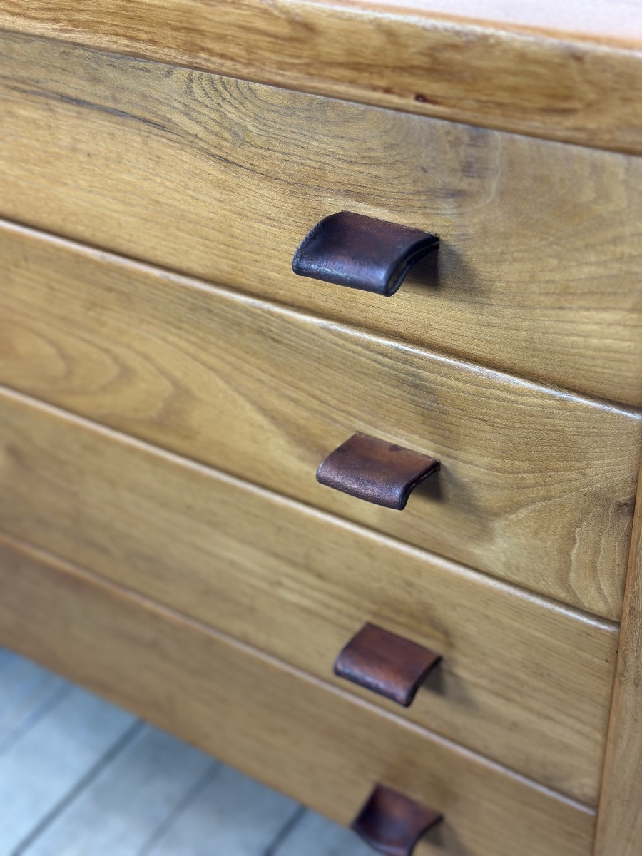 Commode en orme massif Maison REGAIN 1970-photo-4