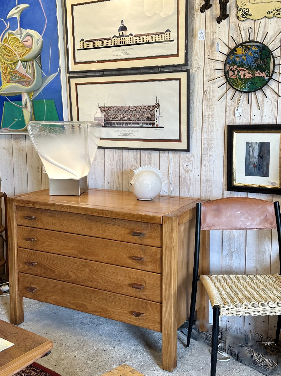 Commode en orme massif Maison REGAIN 1970-photo-6