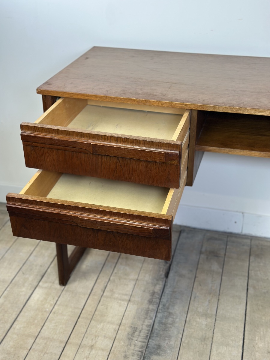 Vintage 1960s Scandinavian Teak Desk-photo-3