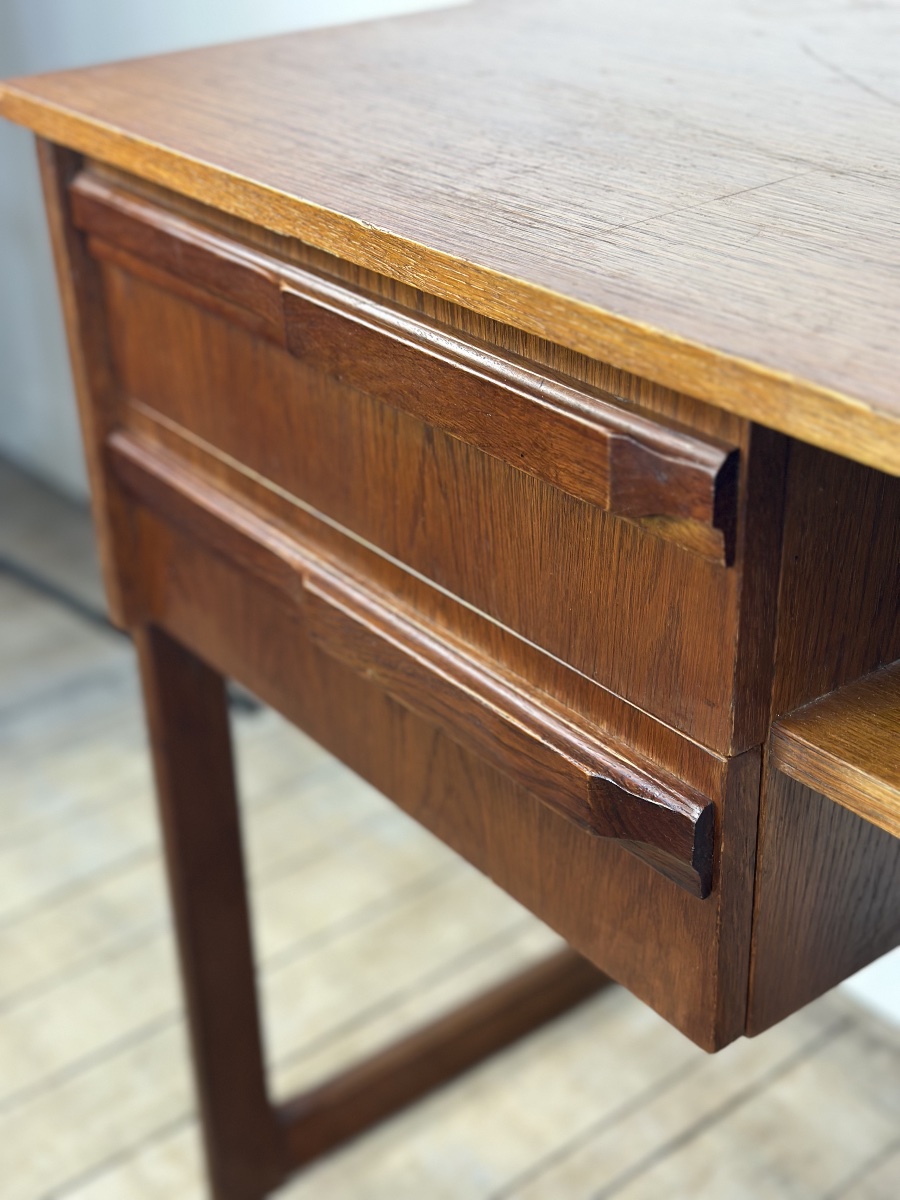 Vintage 1960s Scandinavian Teak Desk-photo-4
