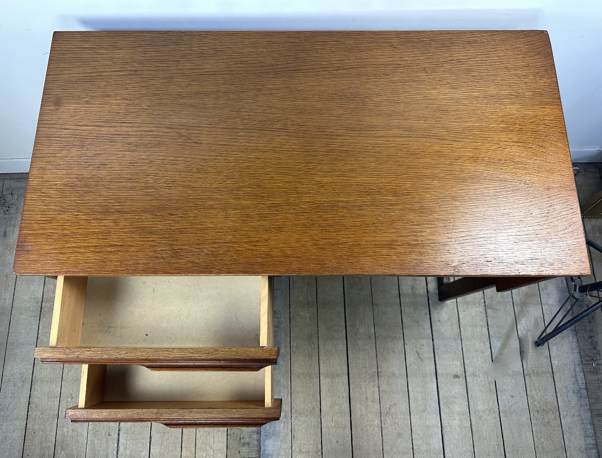 Vintage 1960s Scandinavian Teak Desk-photo-1