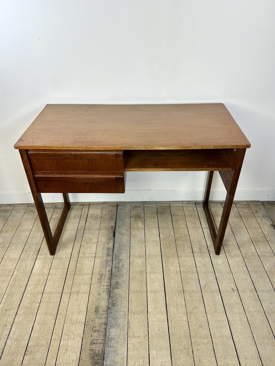 Vintage 1960s Scandinavian Teak Desk-photo-3