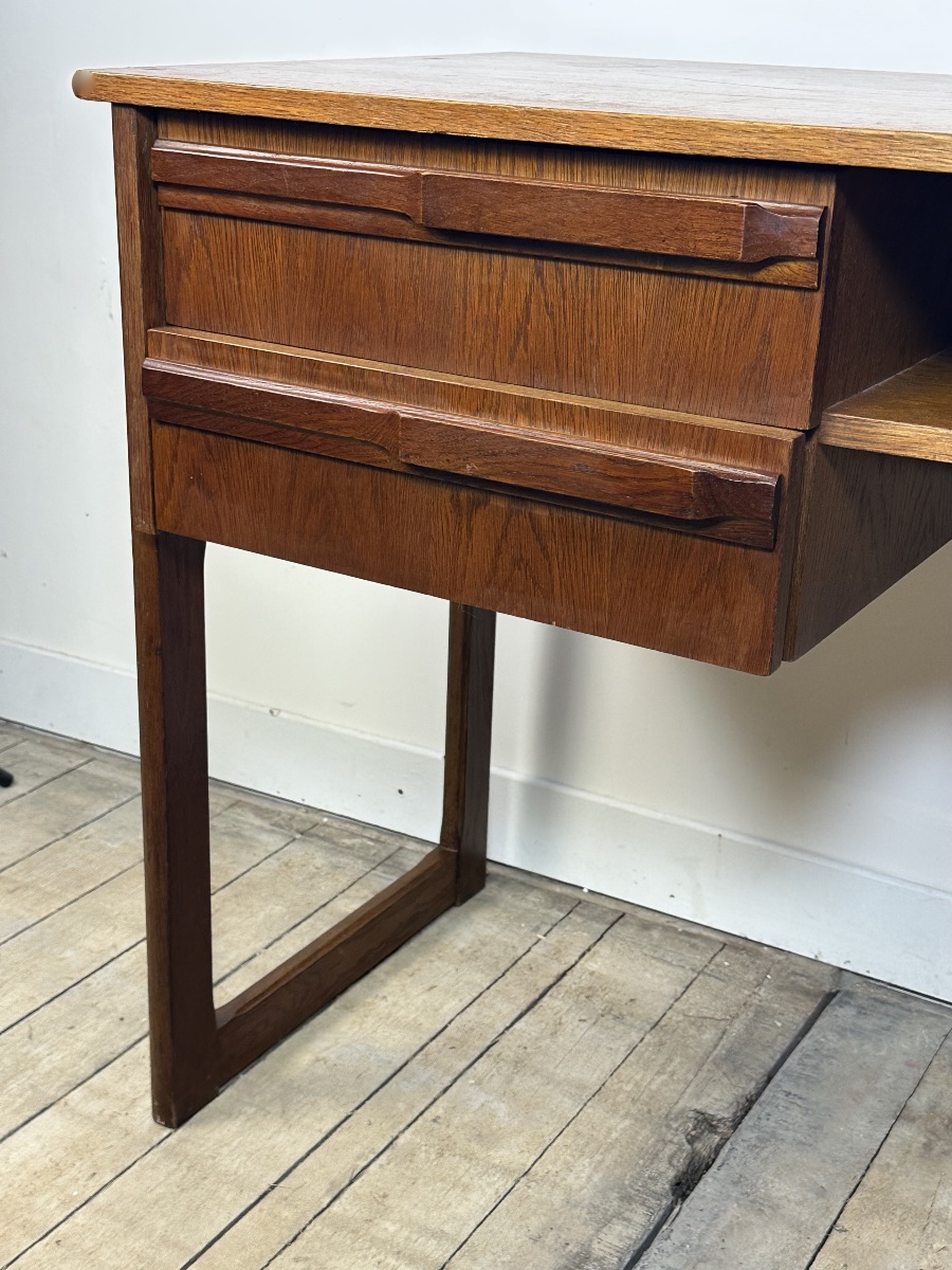 Vintage 1960s Scandinavian Teak Desk-photo-5