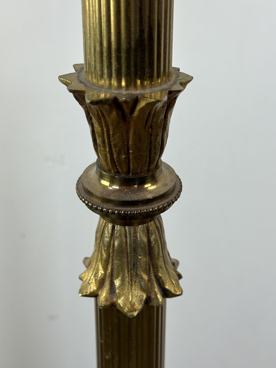 Gault Vintage Gold-plated Brass Halogen Floor Lamp From The 1980s-photo-3