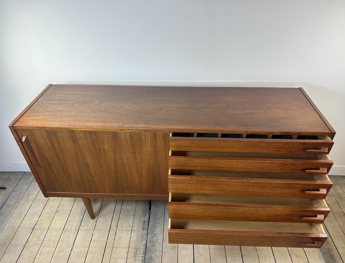 Vintage Scandinavian Teak Sideboard From The 1970s-photo-4
