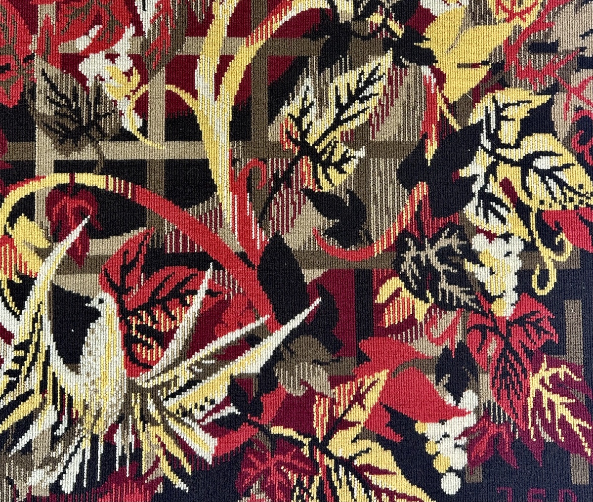 Hervé Lelong Tapestry, 1960; Woven Wool; French Textile Art-photo-4