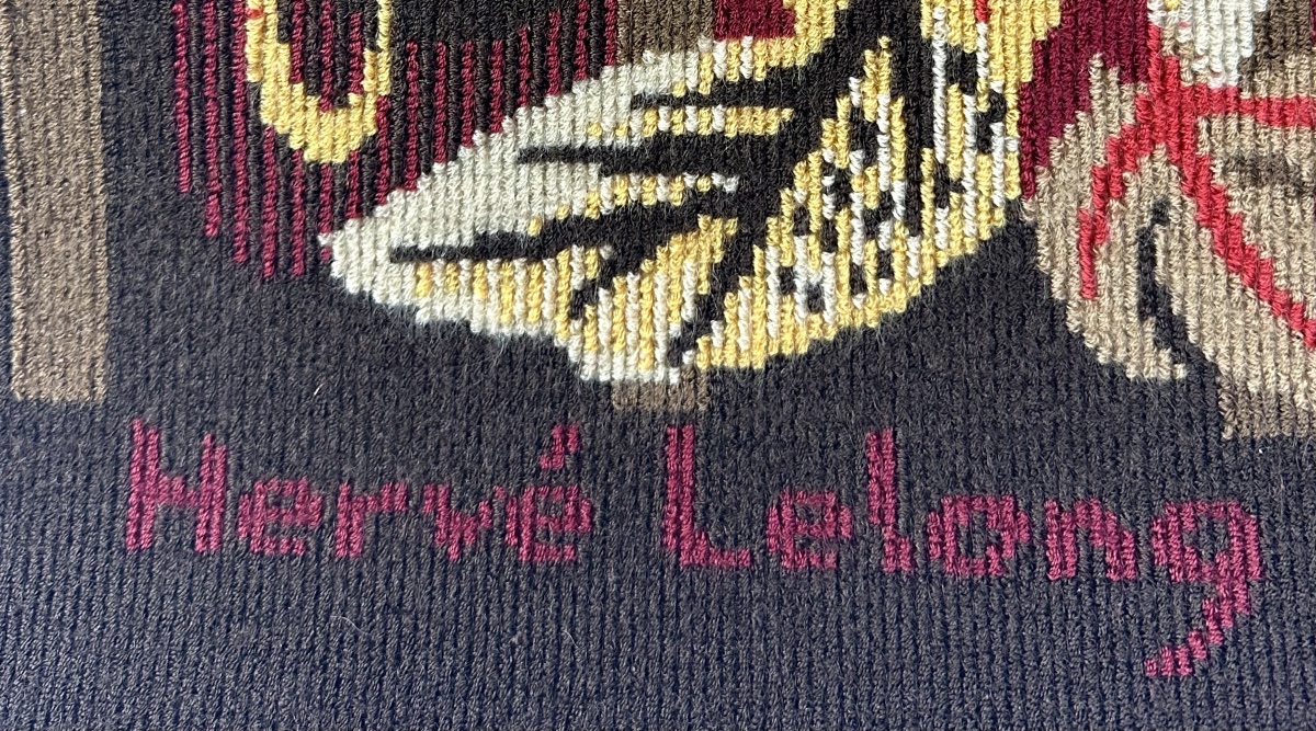 Hervé Lelong Tapestry, 1960; Woven Wool; French Textile Art-photo-1