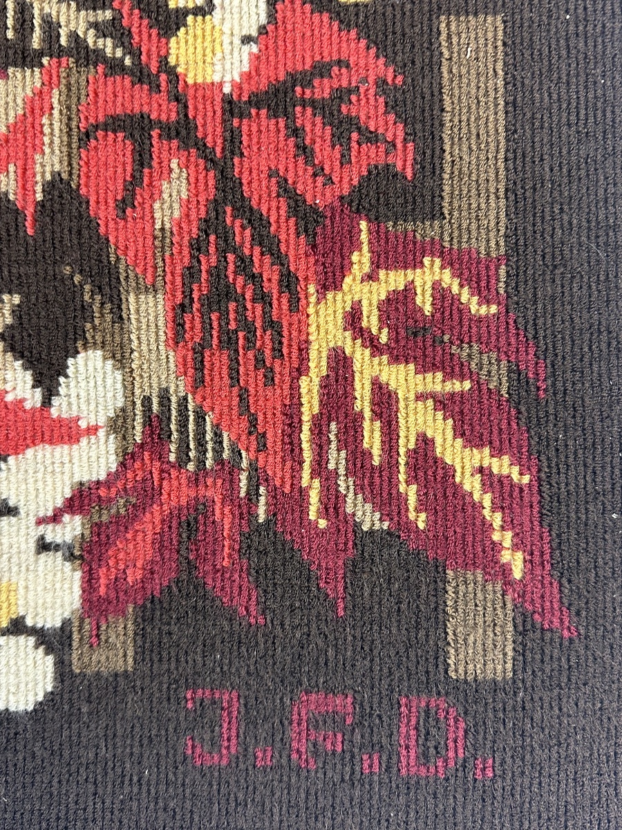 Hervé Lelong Tapestry, 1960; Woven Wool; French Textile Art-photo-2