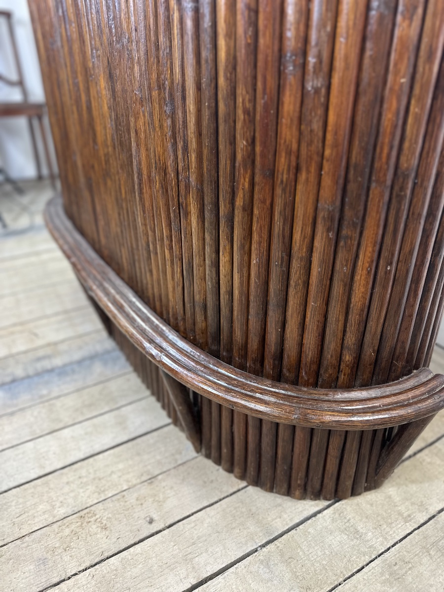 Vintage Bamboo Bar From The 1970s-photo-4