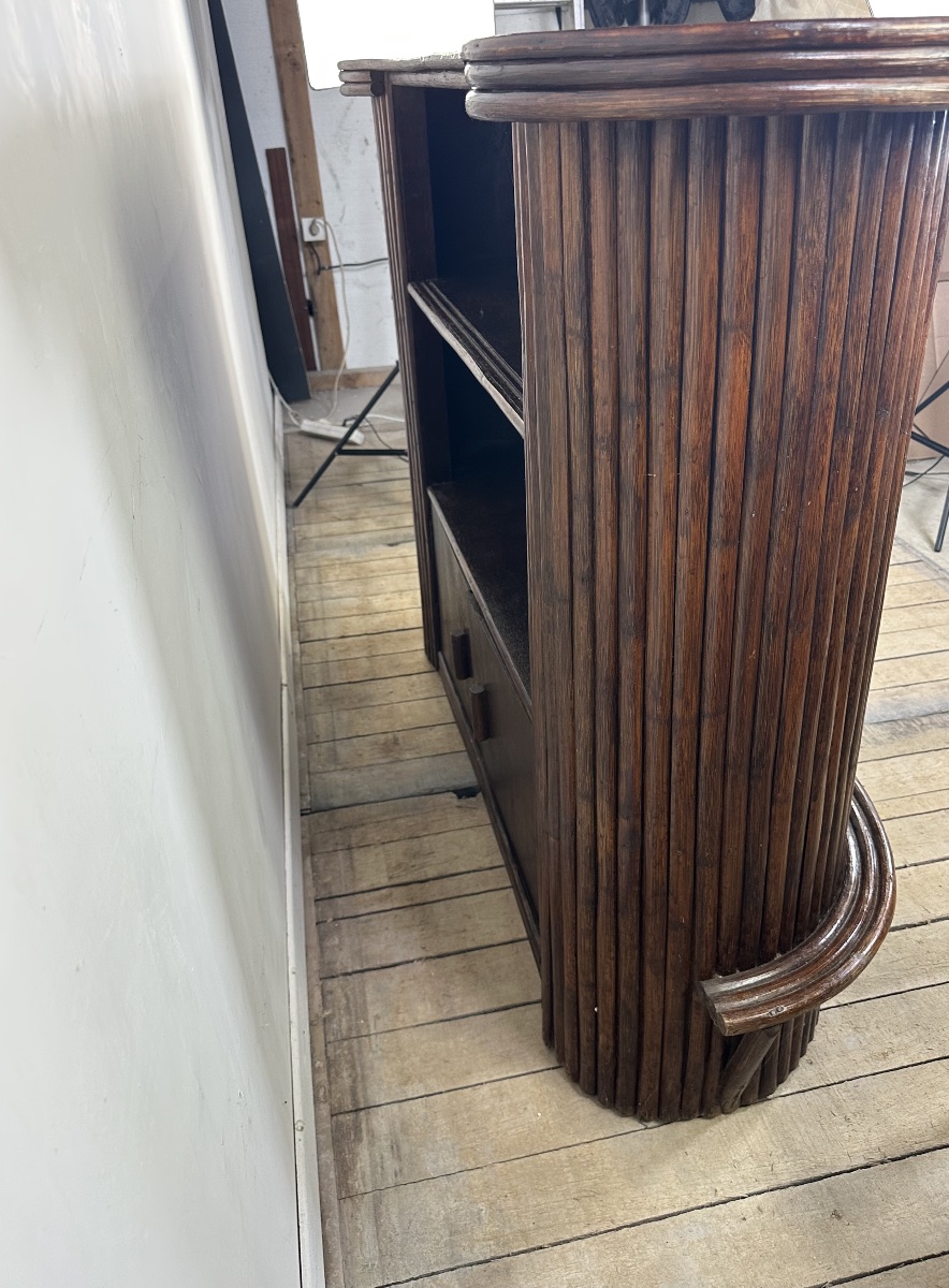 Vintage Bamboo Bar From The 1970s-photo-7
