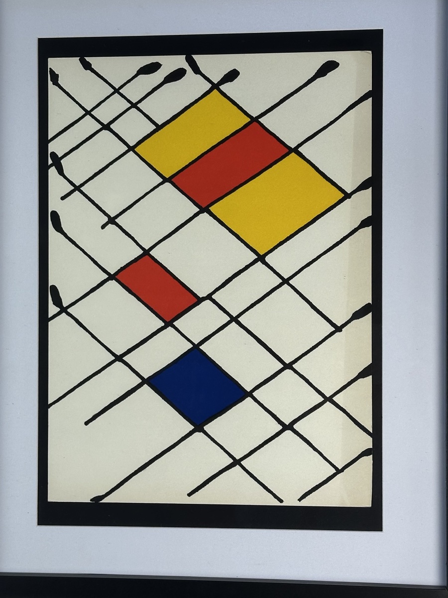 Lithographie originale « Damier » Alexander Calder - Derrière le Miroir n°156-photo-6