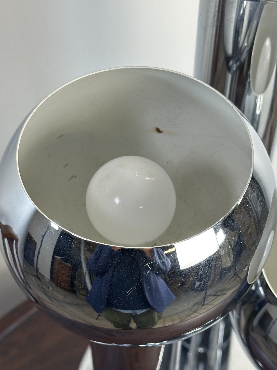 Vintage Space Age Chrome Table Lamp From The 1970s-photo-2