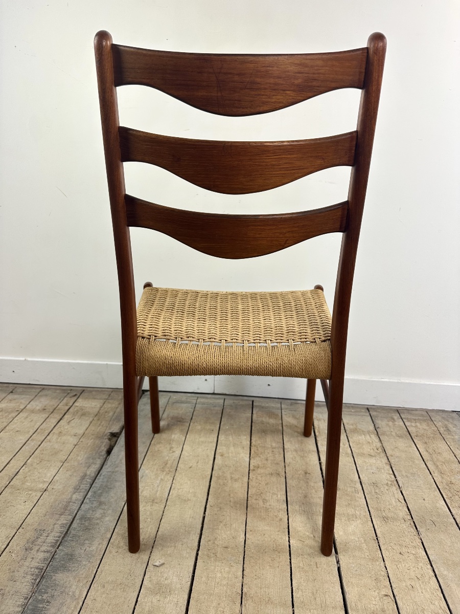 Chaises (lot de 8) danoises vintage Arne Wahl Iversen Années 1960-photo-2