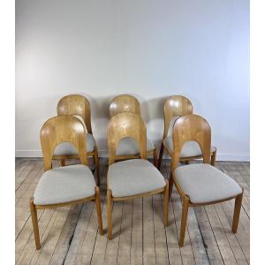 Chaises (série de 6) modèle Morten par Niels Koefoed Danemark 1970