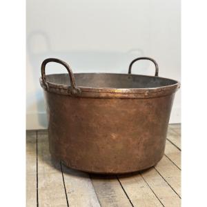 Chaudron / bassine ancienne en cuivre diamètre 58 cm